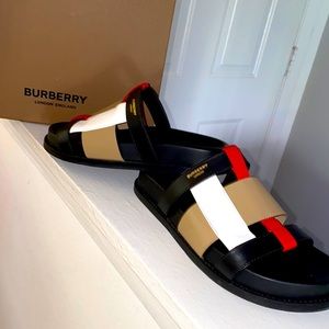 Leather pool slide with original box